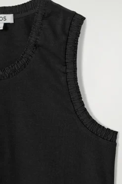 New COS GATHERED COTTON TANK TOP