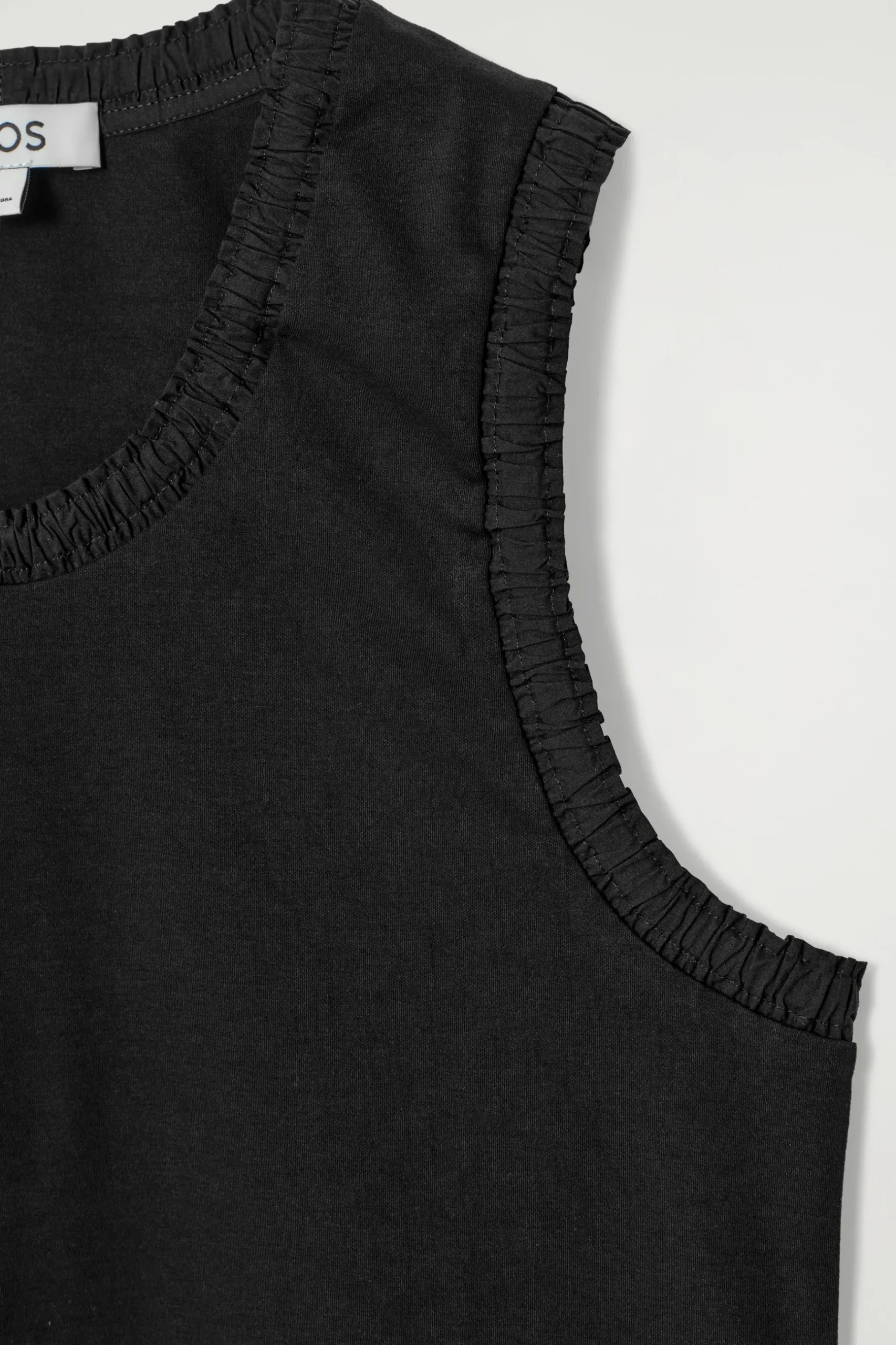 New COS GATHERED COTTON TANK TOP
