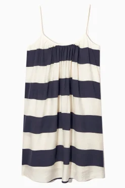 New COS GATHERED STRAPPY MINI DRESS