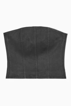 Outlet COS GORSETOWY TOP Z POWLEKANEGO DENIMU