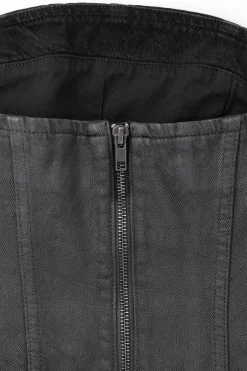 Outlet COS GORSETOWY TOP Z POWLEKANEGO DENIMU