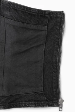 Outlet COS GORSETOWY TOP Z POWLEKANEGO DENIMU
