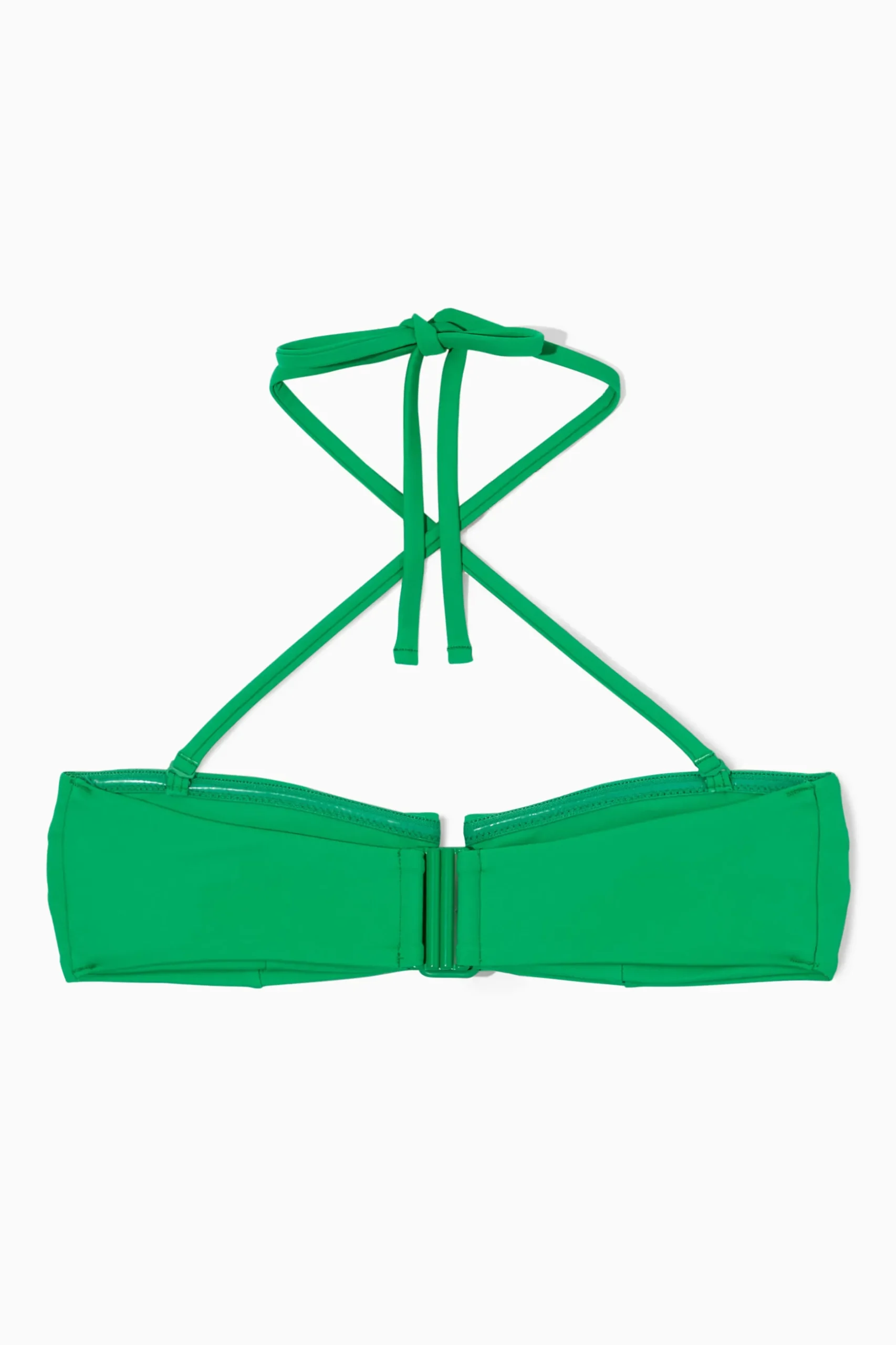 Discount COS GÓRA OD BIKI TYPU BANDEAU Z MOCOWANIEM NA KARKU Jaskrawozielony