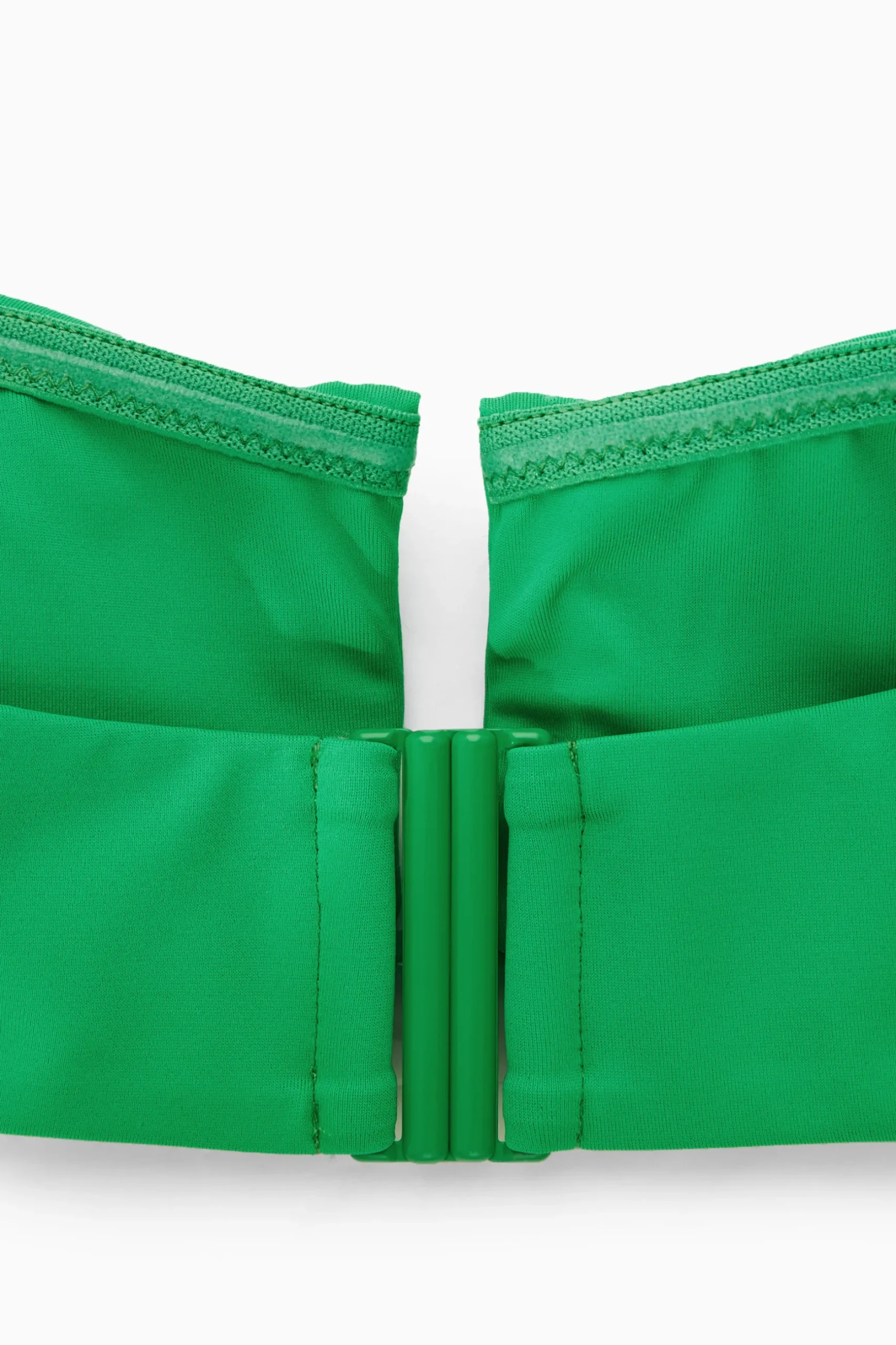 Discount COS GÓRA OD BIKI TYPU BANDEAU Z MOCOWANIEM NA KARKU Jaskrawozielony