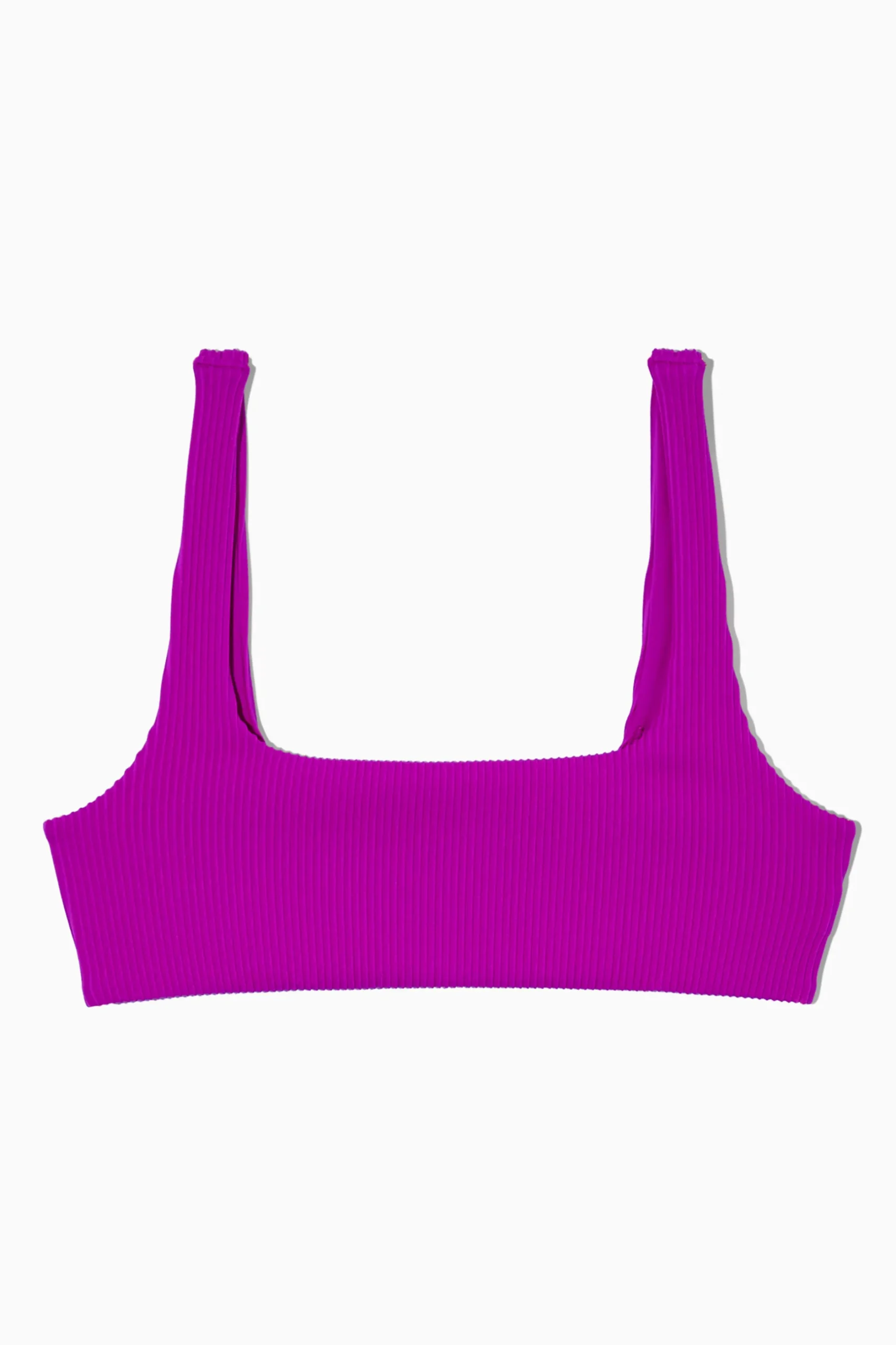 Hot COS GÓRA OD BIKINI W PRĄŻKI Z DEKOLTEM KARO Fioletowy