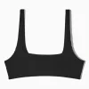 Fashion COS GÓRA OD BIKINI W PRĄŻKI Z DEKOLTEM KARO