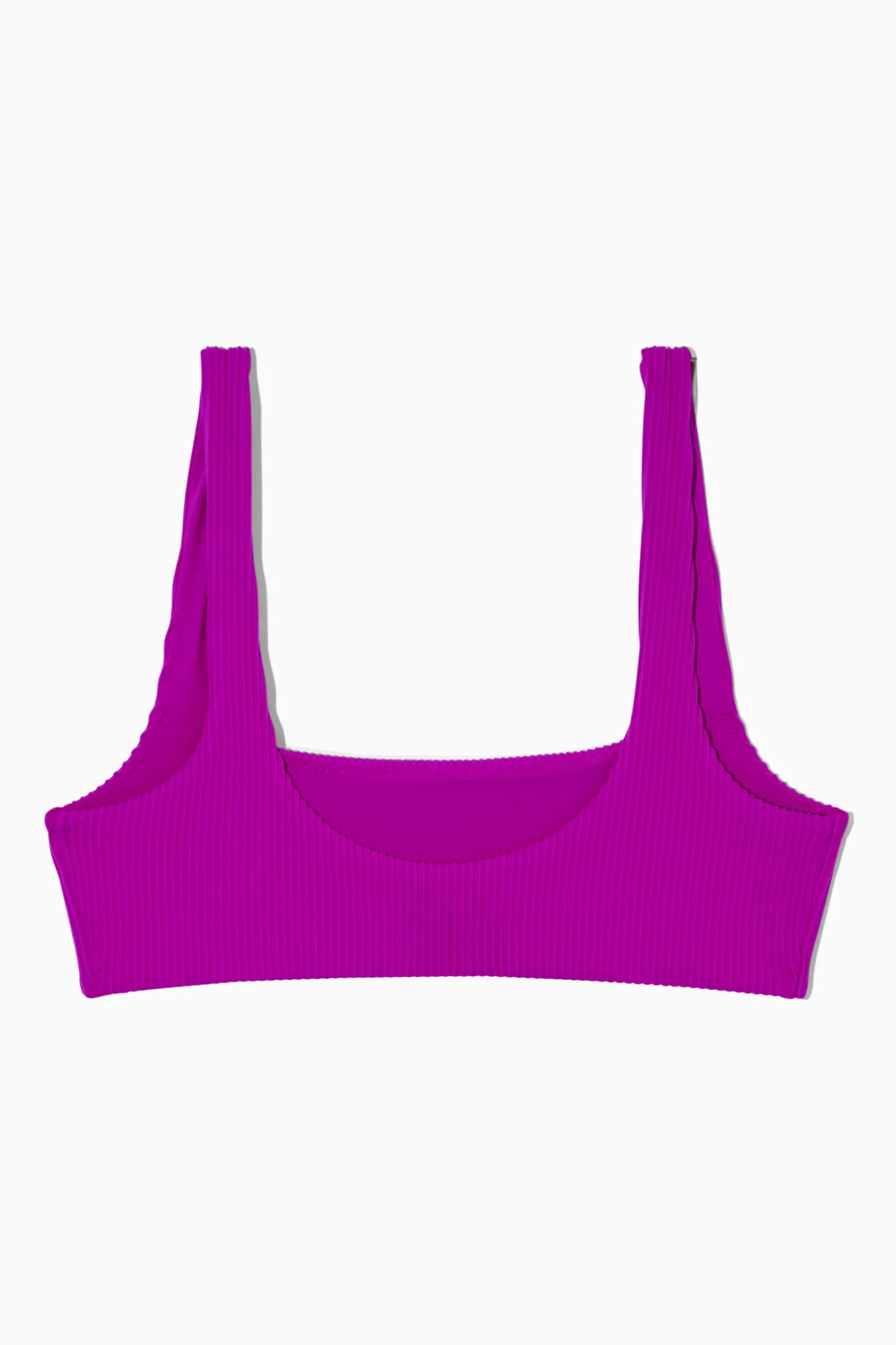 Hot COS GÓRA OD BIKINI W PRĄŻKI Z DEKOLTEM KARO Fioletowy