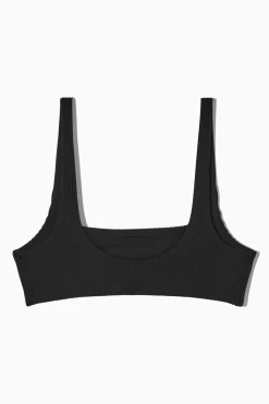Fashion COS GÓRA OD BIKINI W PRĄŻKI Z DEKOLTEM KARO