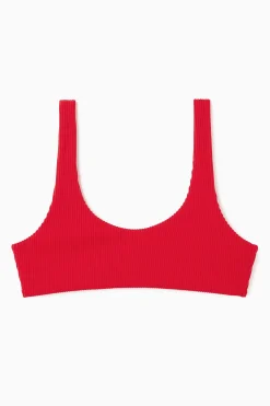 Discount COS GÓRA OD BIKINI W PRĄŻKI Z SZEROKIM DEKOLTEM
