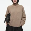 Clearance COS GRUBY SWETER Z CZYSTEGO KASZMIRU Z PÓŁGOLFEM