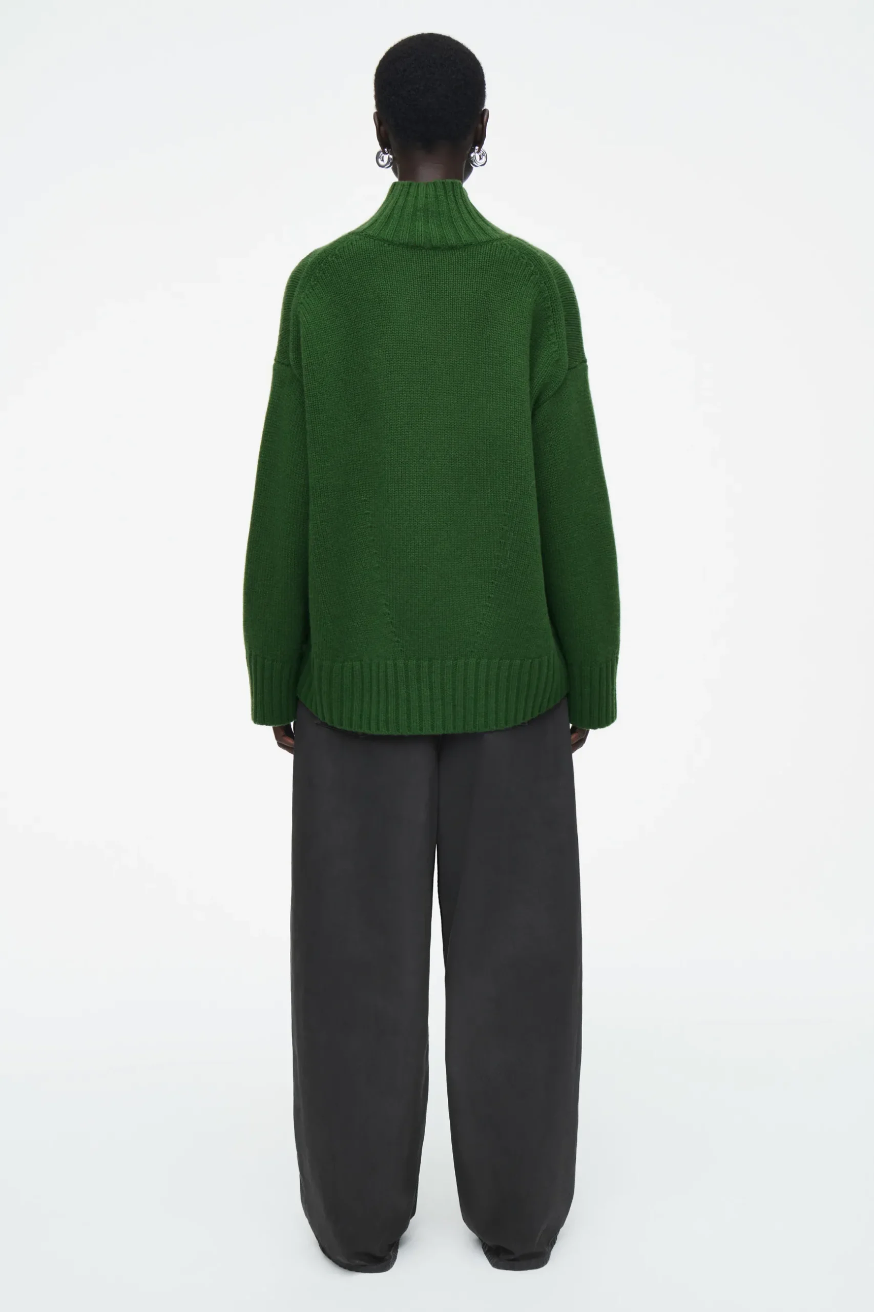 Best COS GRUBY SWETER Z CZYSTEGO KASZMIRU Z PÓŁGOLFEM