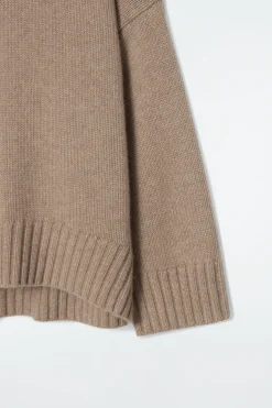 Clearance COS GRUBY SWETER Z CZYSTEGO KASZMIRU Z PÓŁGOLFEM
