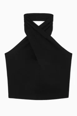 Online COS HALTERNECK CROPPED TOP