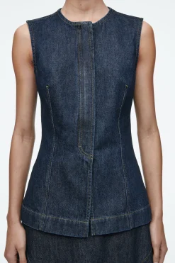Fashion COS JEANSOWA BLUZKA BEZ RĘKAWÓW