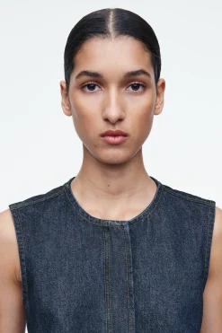 Fashion COS JEANSOWA BLUZKA BEZ RĘKAWÓW