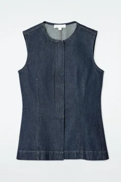 Fashion COS JEANSOWA BLUZKA BEZ RĘKAWÓW