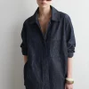 Fashion COS JEANSOWA KOSZULA WIERZCHNIA Z WIĄZANIAMI