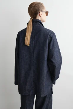 Fashion COS JEANSOWA KOSZULA WIERZCHNIA Z WIĄZANIAMI