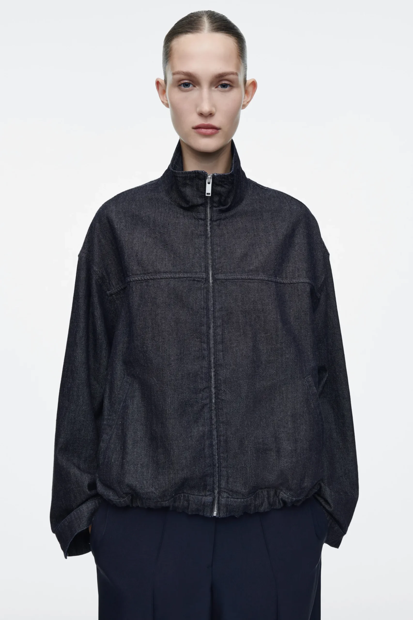 Best COS JEANSOWA KURTKA BOMBERKA OVERSIZE