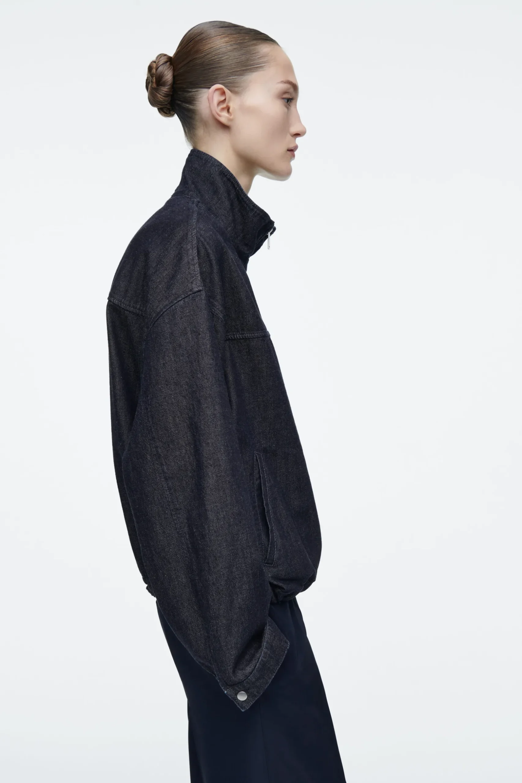 Best COS JEANSOWA KURTKA BOMBERKA OVERSIZE