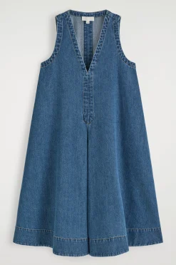 Fashion COS JEANSOWA SUKIENKA MINI O TRAPEZOWYM KROJU