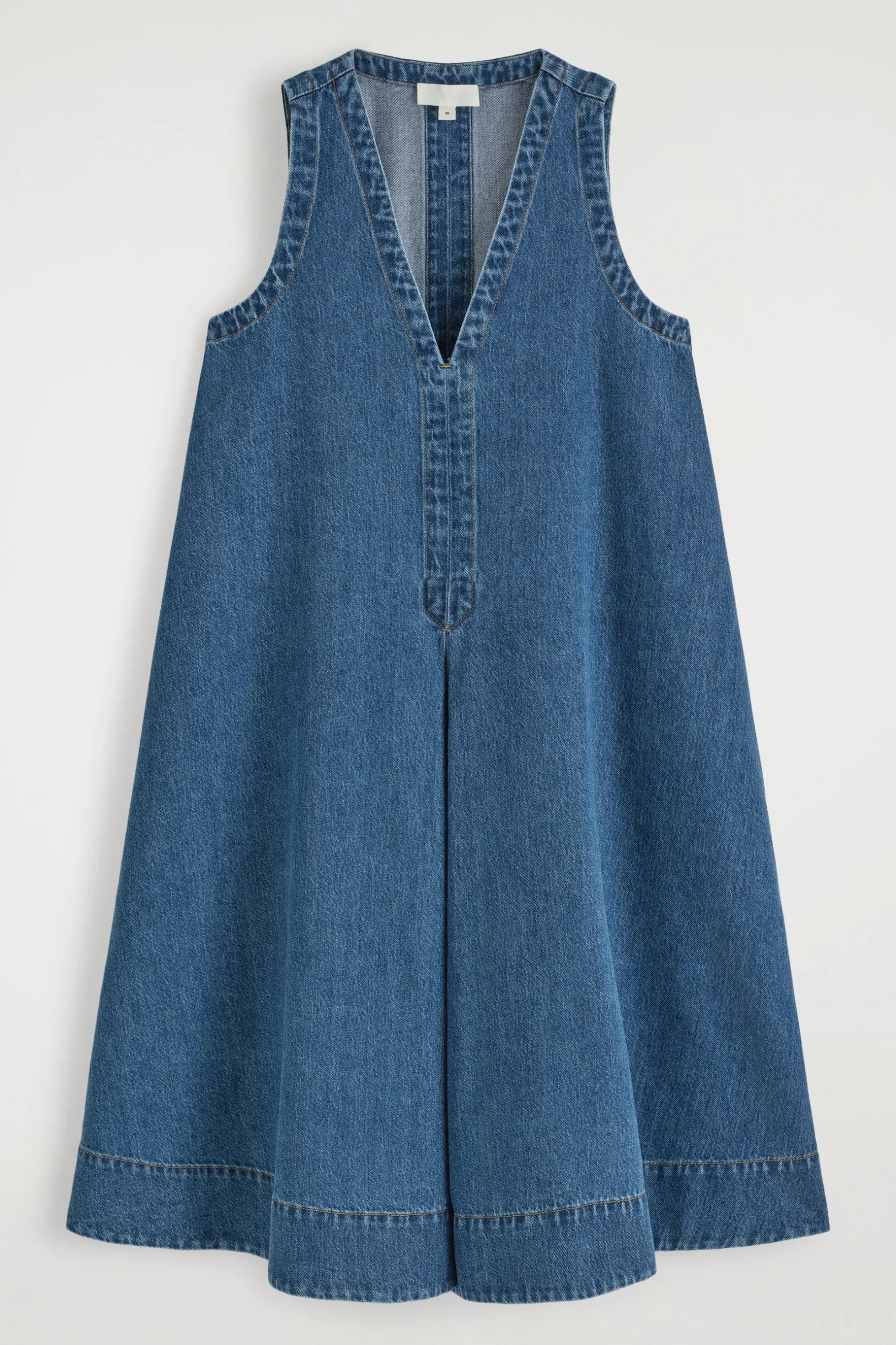Fashion COS JEANSOWA SUKIENKA MINI O TRAPEZOWYM KROJU