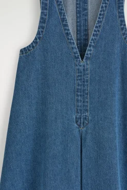 Fashion COS JEANSOWA SUKIENKA MINI O TRAPEZOWYM KROJU