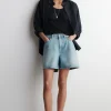 Fashion COS JEANSOWE SZORTY Z WYSOKIM STANEM