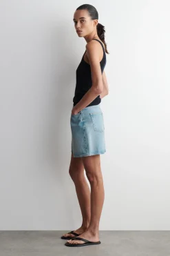 Fashion COS JEANSOWE SZORTY Z WYSOKIM STANEM