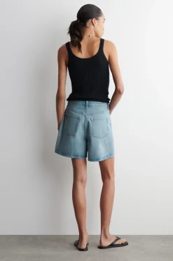 Fashion COS JEANSOWE SZORTY Z WYSOKIM STANEM