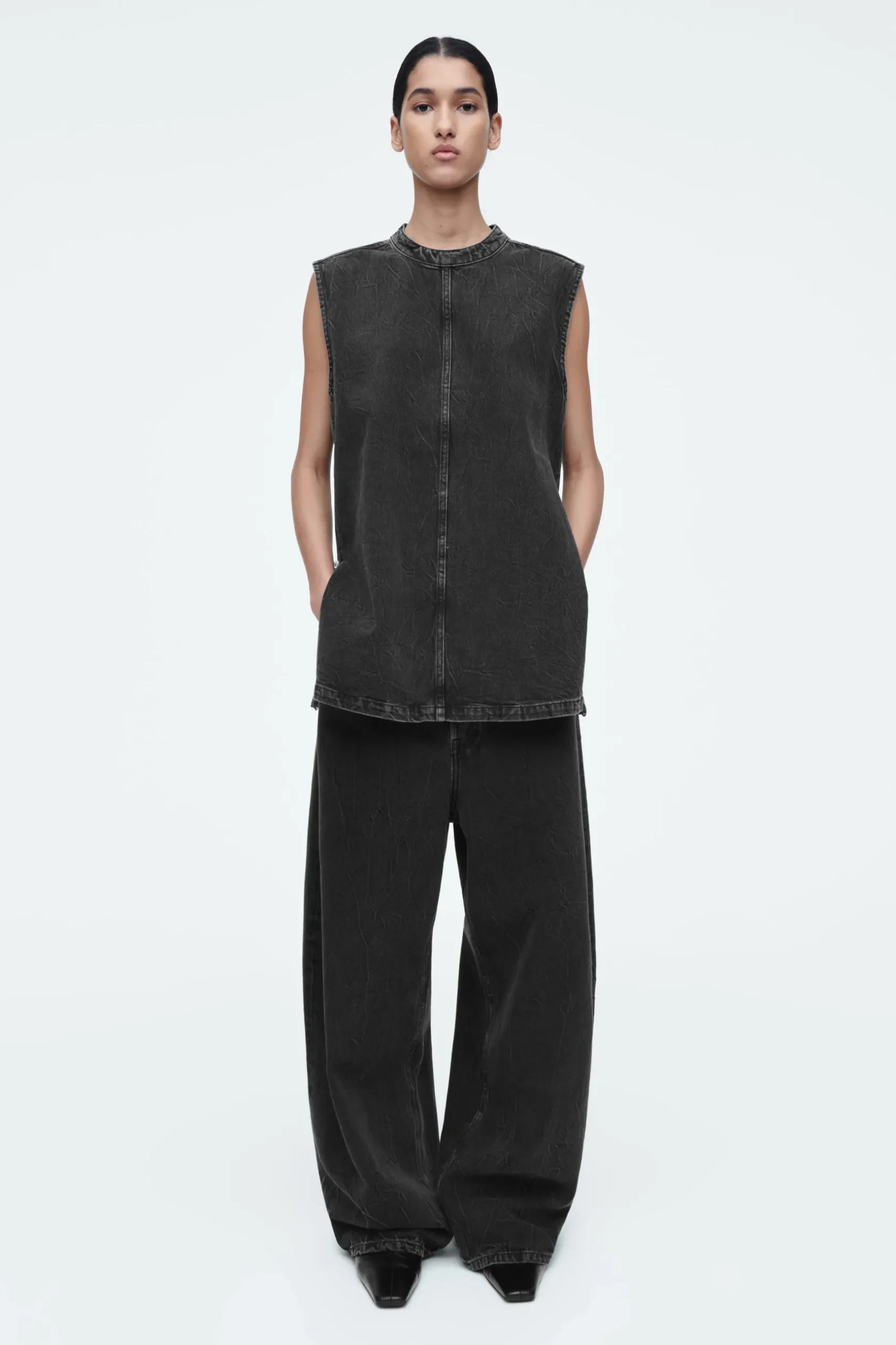Online COS JEANSY „COAST” Z SZEROKIMI NOGAWKAMI