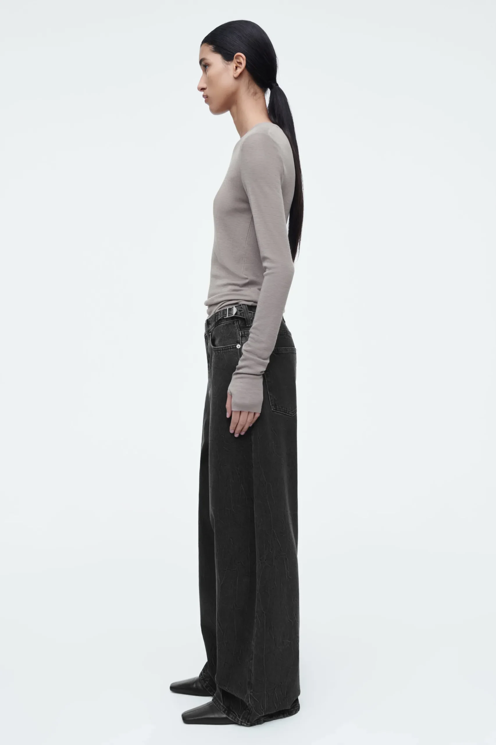Online COS JEANSY „COAST” Z SZEROKIMI NOGAWKAMI