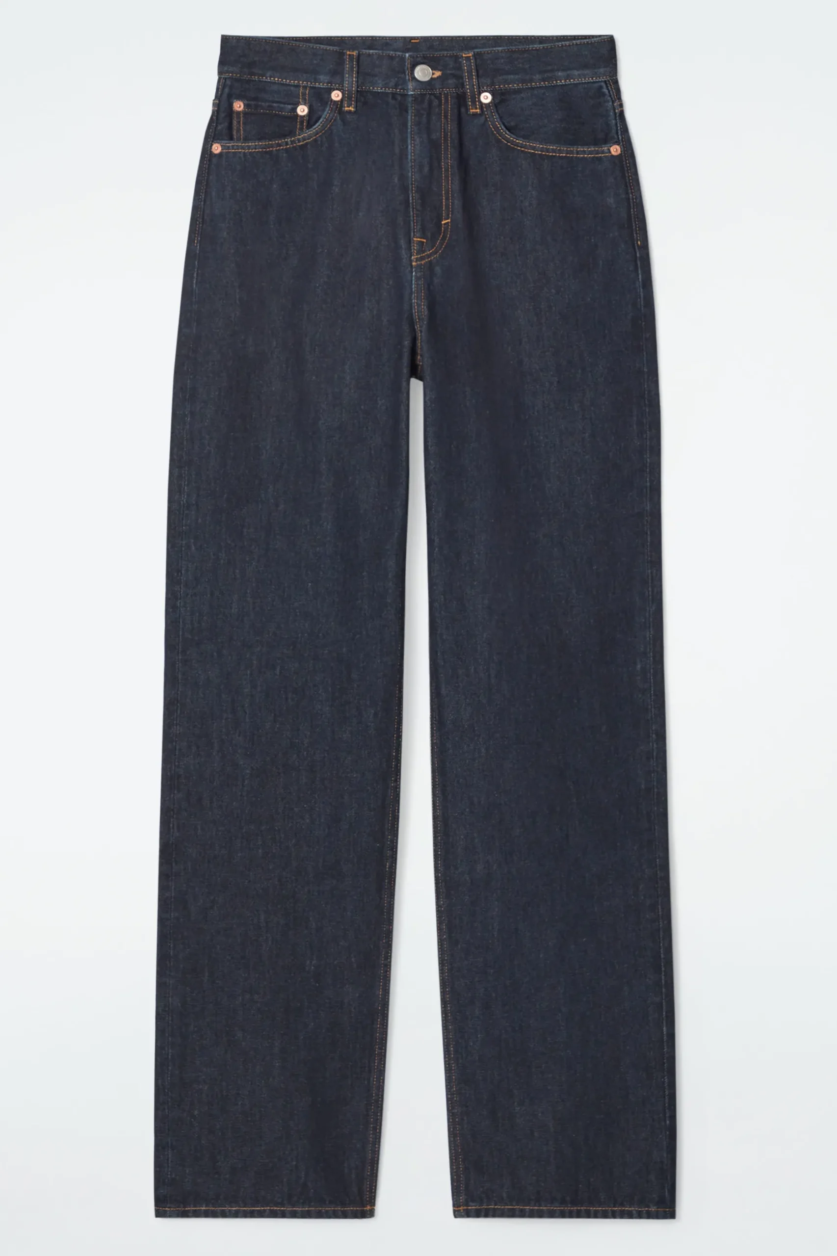 Fashion COS JEANSY „COLUMN” Z PROSTYMI NOGAWKAMI
