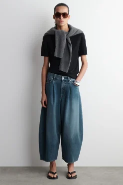 Fashion COS JEANSY „TWINE” Z NOGAWKAMI TYPU BARREL