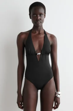 Fashion COS JEDNOCZĘŚCIOWY STRÓJ KĄPIELOWY Z GŁĘBOKIM DEKOLTEM