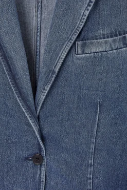 Fashion COS JEDNORZĘDOWA MARYNARKA DŻINSOWA