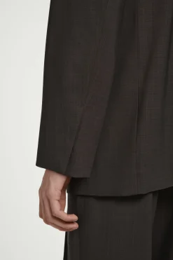 Fashion COS JEDNORZĘDOWA MARYNARKA Z CIENKIEJ WEŁNY | Czekoladowy