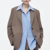 Best COS JEDNORZĘDOWA MARYNARKA Z WEŁNĄ – RELAXED FIT