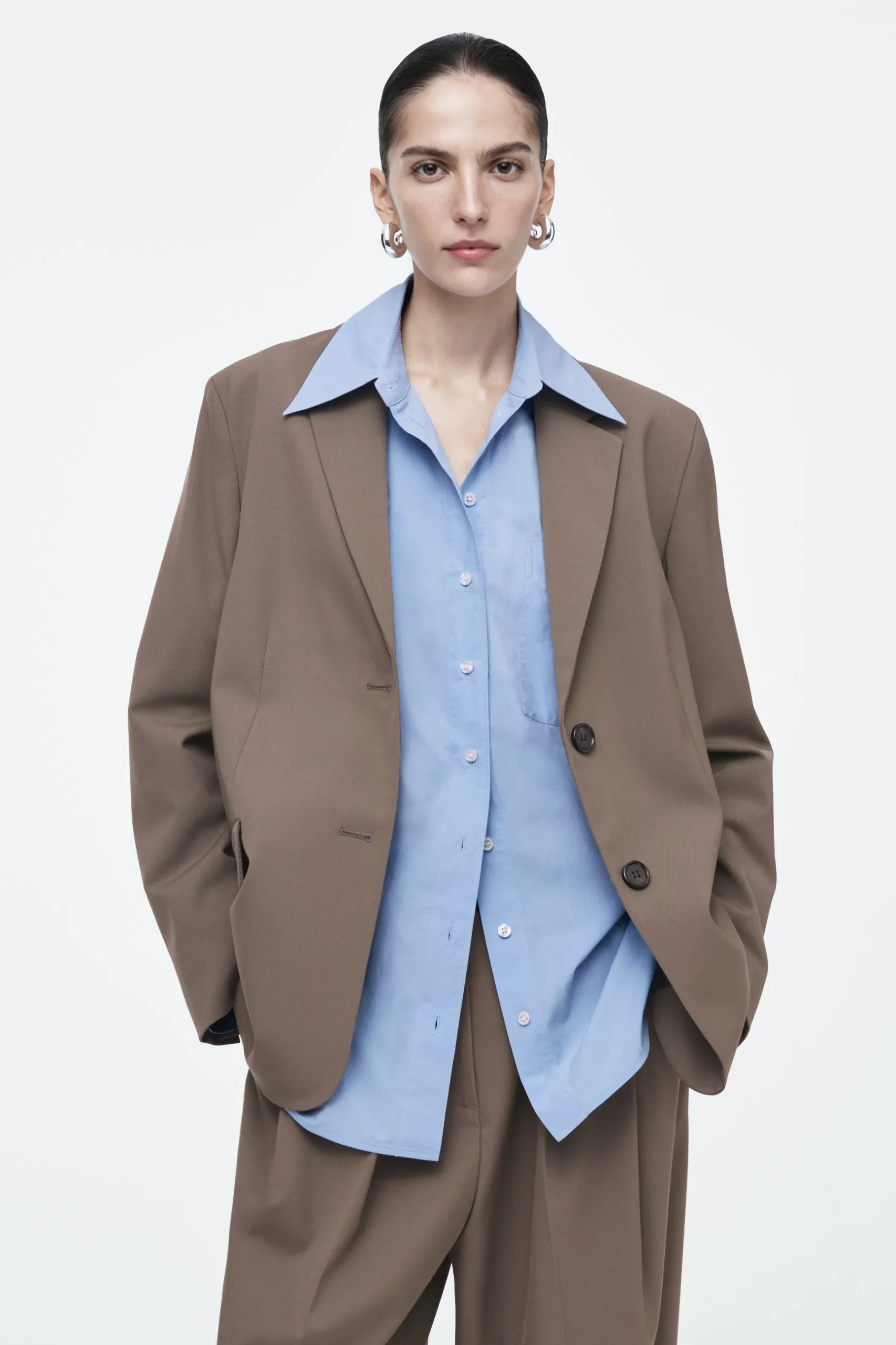 Best COS JEDNORZĘDOWA MARYNARKA Z WEŁNĄ – RELAXED FIT