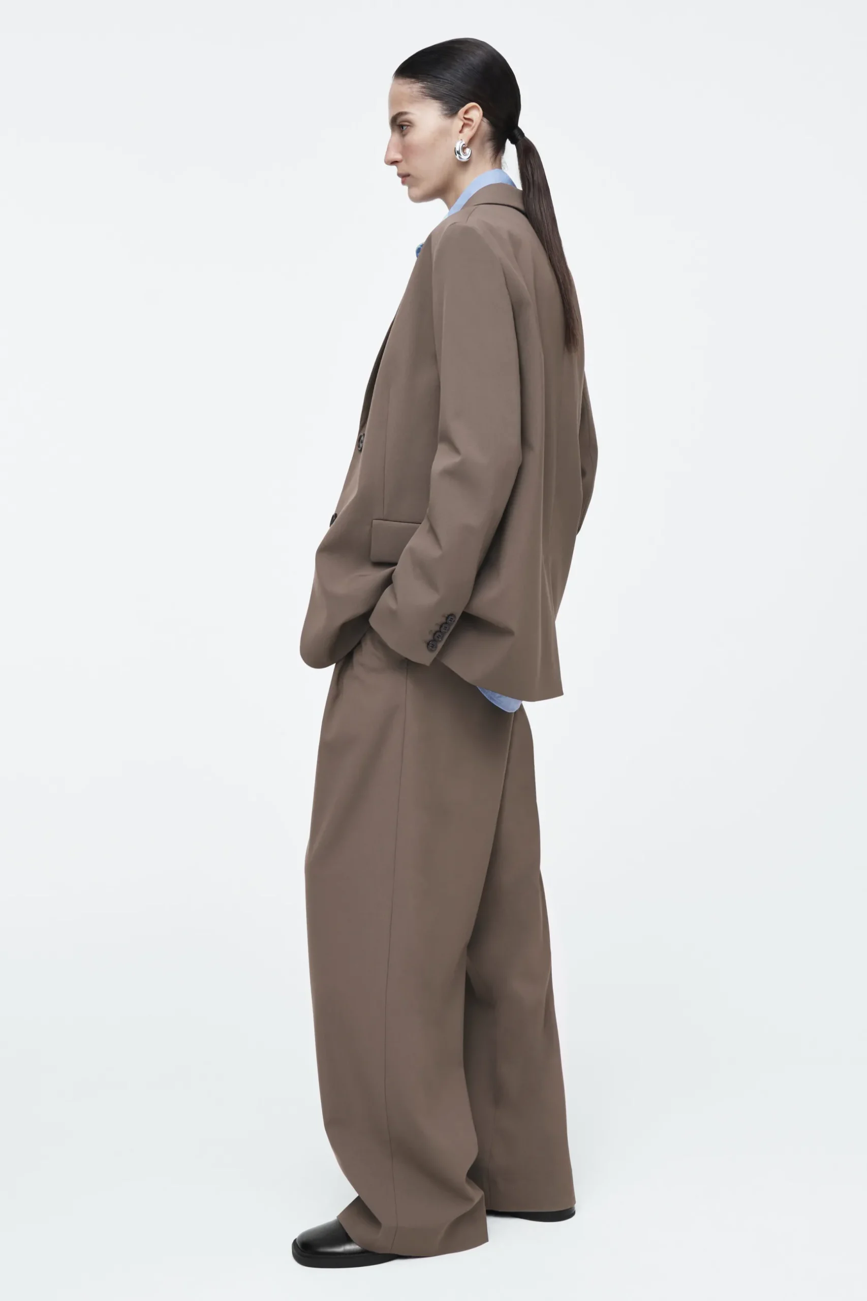 Best COS JEDNORZĘDOWA MARYNARKA Z WEŁNĄ – RELAXED FIT