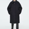 Outlet COS JEDNORZĘDOWY WEŁNIANY PŁASZCZ – OVERSIZED FIT