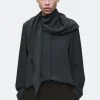 Fashion COS JEDWABNA KOSZULA Z SZALOWYM KOŁNIERZEM