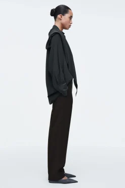 Fashion COS JEDWABNA KOSZULA Z SZALOWYM KOŁNIERZEM
