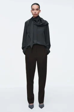 Fashion COS JEDWABNA KOSZULA Z SZALOWYM KOŁNIERZEM