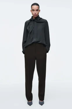Fashion COS JEDWABNA KOSZULA Z SZALOWYM KOŁNIERZEM