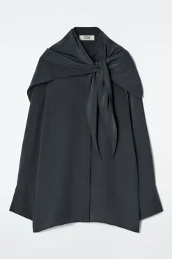 Fashion COS JEDWABNA KOSZULA Z SZALOWYM KOŁNIERZEM