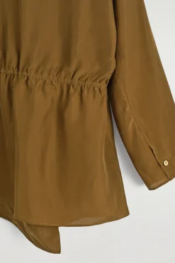 Outlet COS JEDWABNA MARYNARKA Z SZALOWYMI KLAPAMI