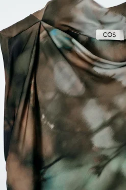 Sale COS JEDWABNA SUKIENKA Z DRAPOWANIEM