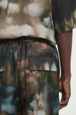Fashion COS JEDWABNE SPODNIE Z ELASTYCZNĄ TALIĄ Motywkwiatowy
