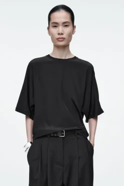 Discount COS JEDWABNO-BAWEŁNIANY T-SHIRT Z RĘKAWAMI TYPU DOLMAN
